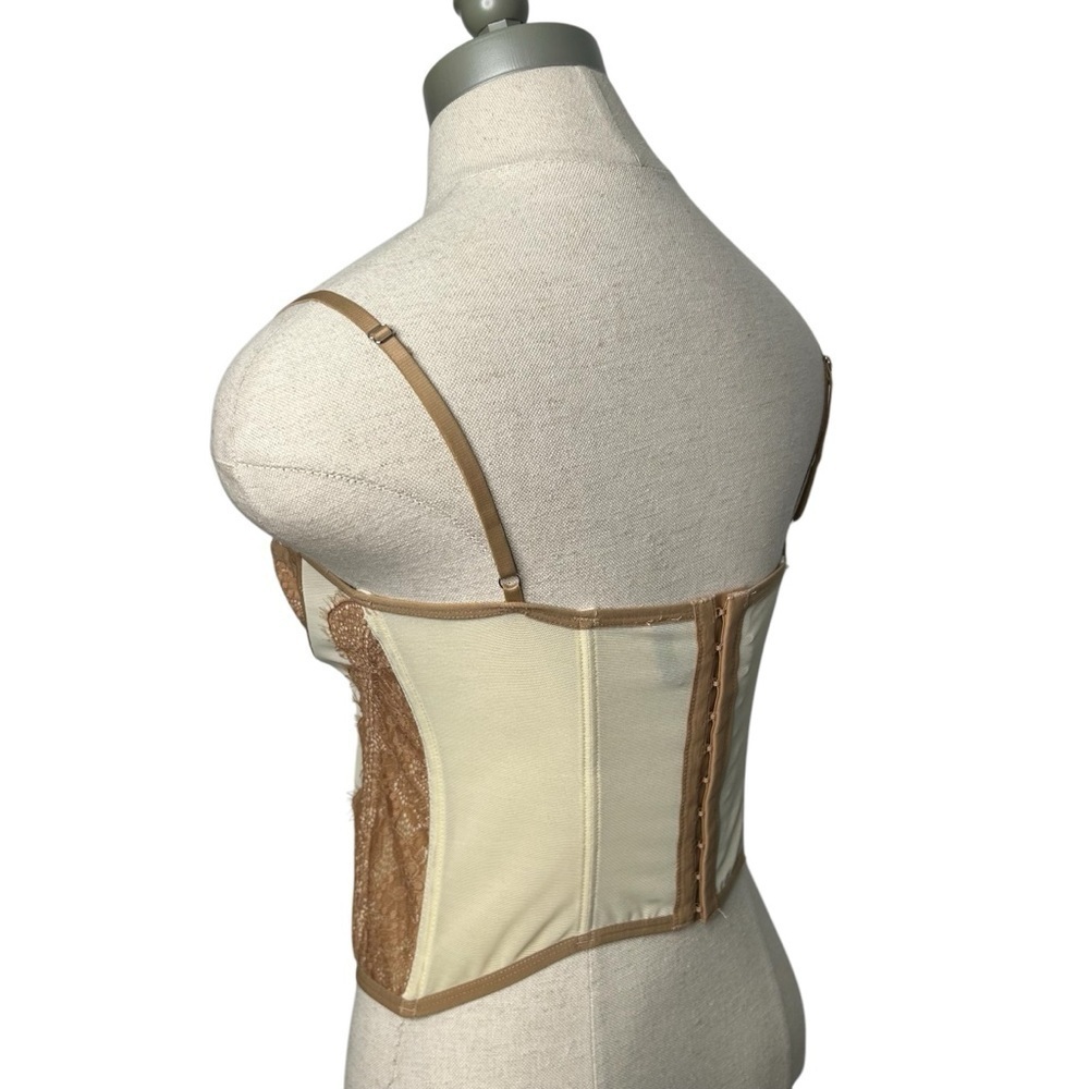 Urban Outfitters Out From Under Modern Love Corset in Neutral Tan Size Large - Picture 6 of 11